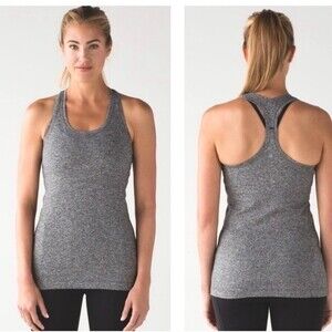 Lululemon Cool Racerback II Heathered Black Size 4